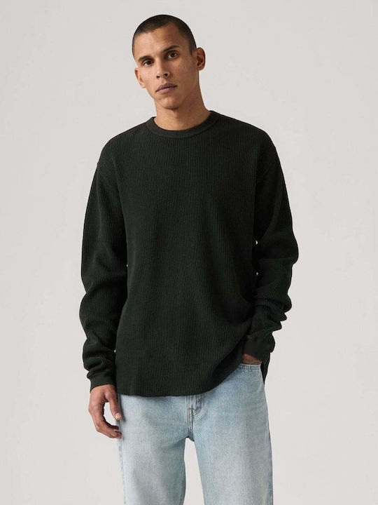 RT LS RLX THERMAL TEE BLACKS - RT LS RLX THERMAL TEE MINERAL BLACK GARMENT DYE MINERAL BLACK