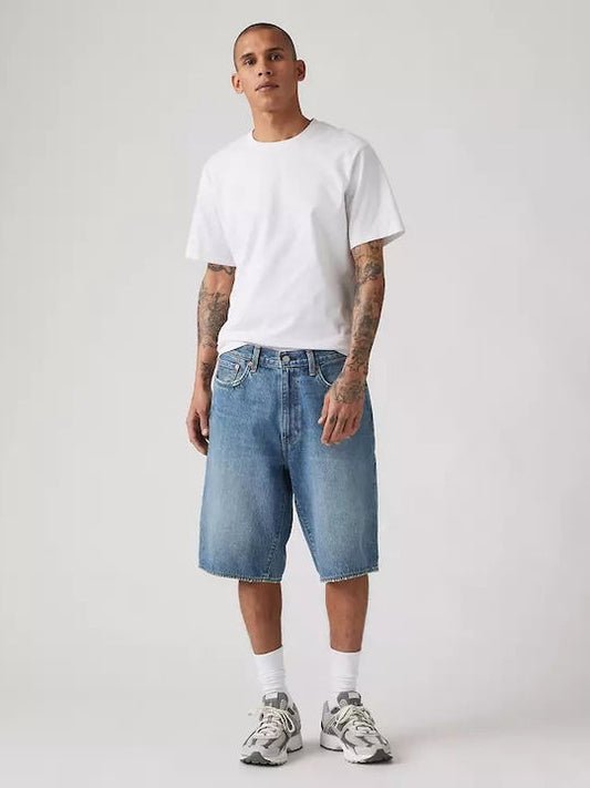 478 Baggy Shorts Med Indigo - Worn In