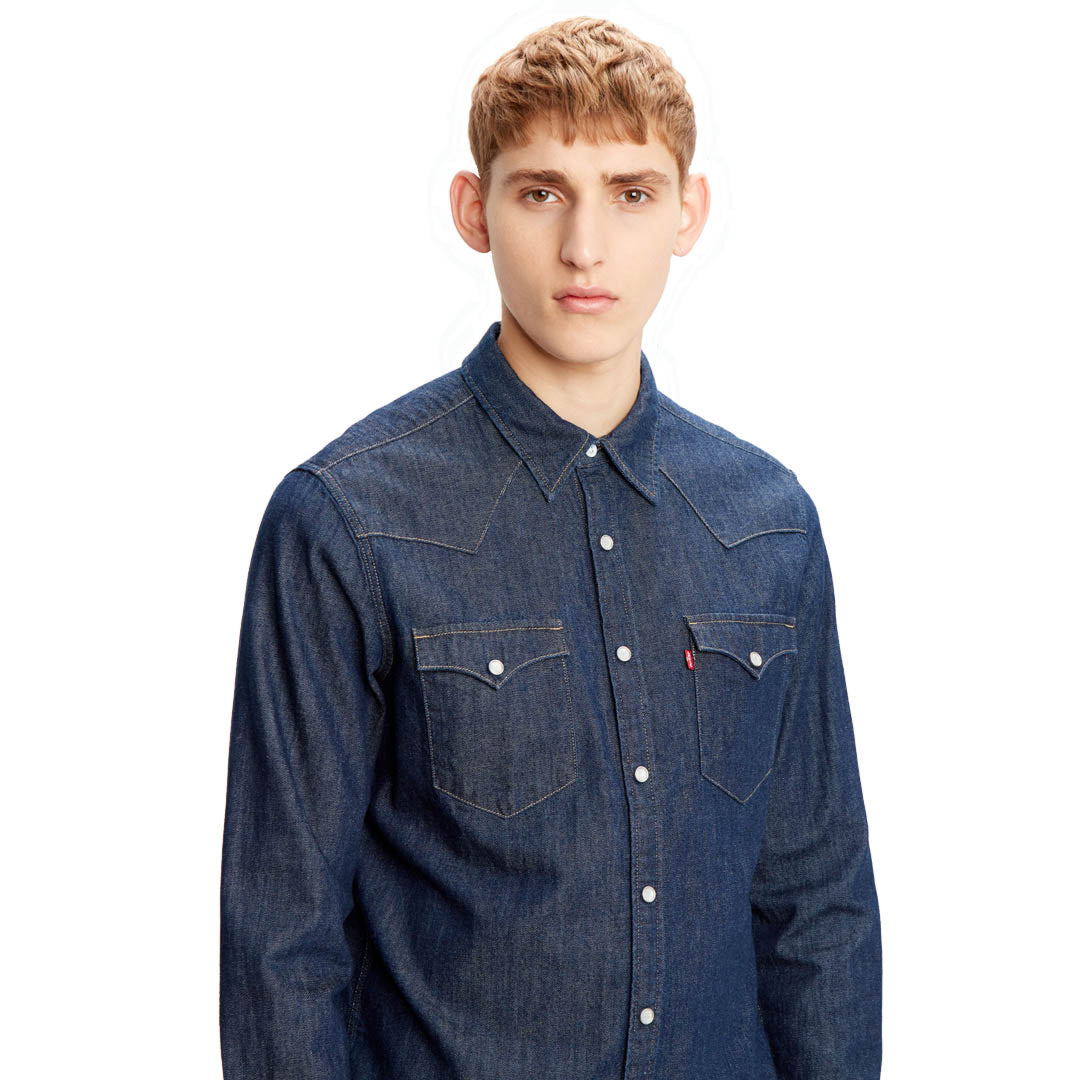 Πουκάμισο Barstow Western Standard 85744-0000 Σκούρο μπλε Standard Fit