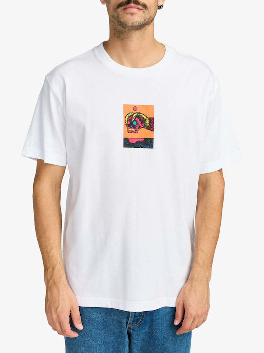 RVCA T-Shirt Λευκό Ανδρικό