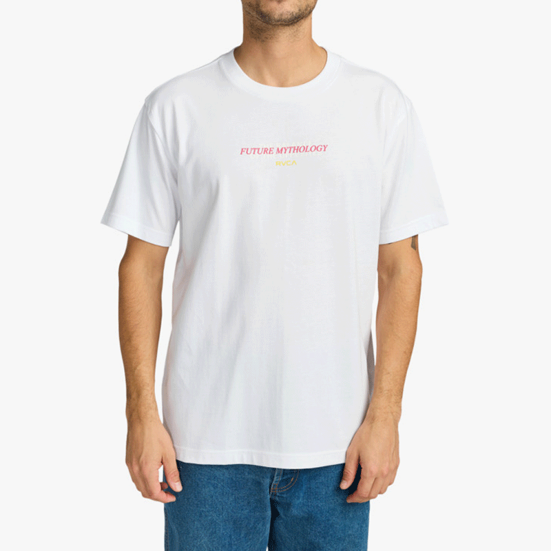 RVCA SUPERBLAST 1 SS TEE WHITE ΚΟΝΤΟΜΑΝΙΚΟ ΛΕΥΚΟ