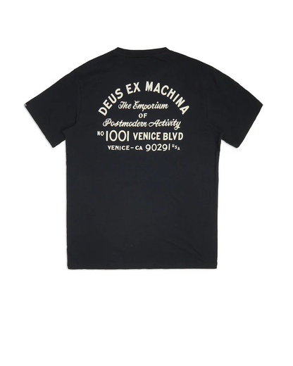 DEUS EX MACHINA VENICE ADDRESS POCKET TEE BLACK