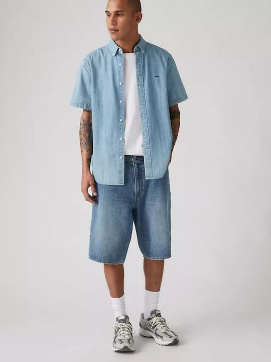478 Baggy Shorts Med Indigo - Worn In