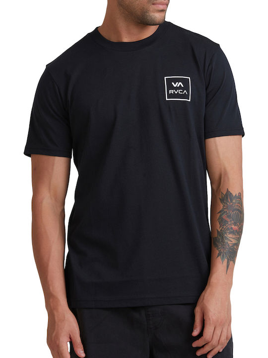 RVCA Ανδρικό T-shirt Κοντομάνικο Μαύρο