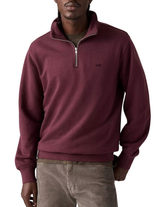 ORIGINAL HM 1/4 ZIP REDS - ORIGINAL HM 1/4 ZIP WINETASTING HTR FRENCH TERRY