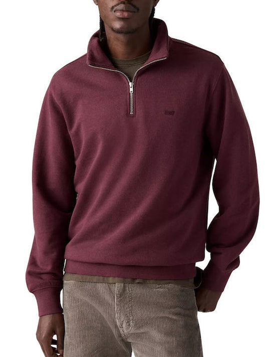 ORIGINAL HM 1/4 ZIP REDS - ORIGINAL HM 1/4 ZIP WINETASTING HTR FRENCH TERRY