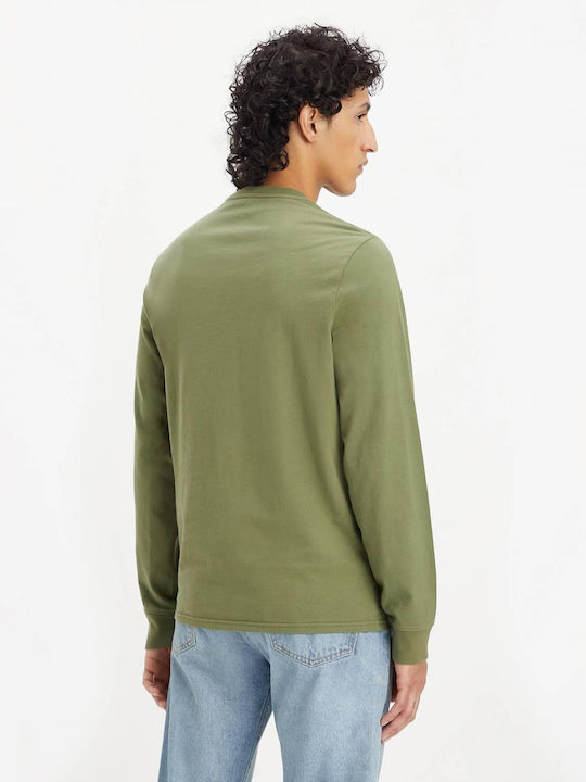 Levi's Original HM Ανδρική Μπλούζα Μακρυμάνικη χακί χρώμα