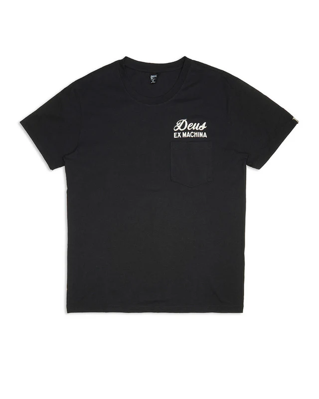 DEUS EX MACHINA VENICE ADDRESS POCKET TEE BLACK