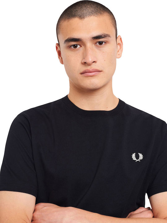 Fred Perry Crew Neck T-Shirt Μαύρο