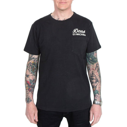 DEUS EX MACHINA VENICE ADDRESS POCKET TEE BLACK