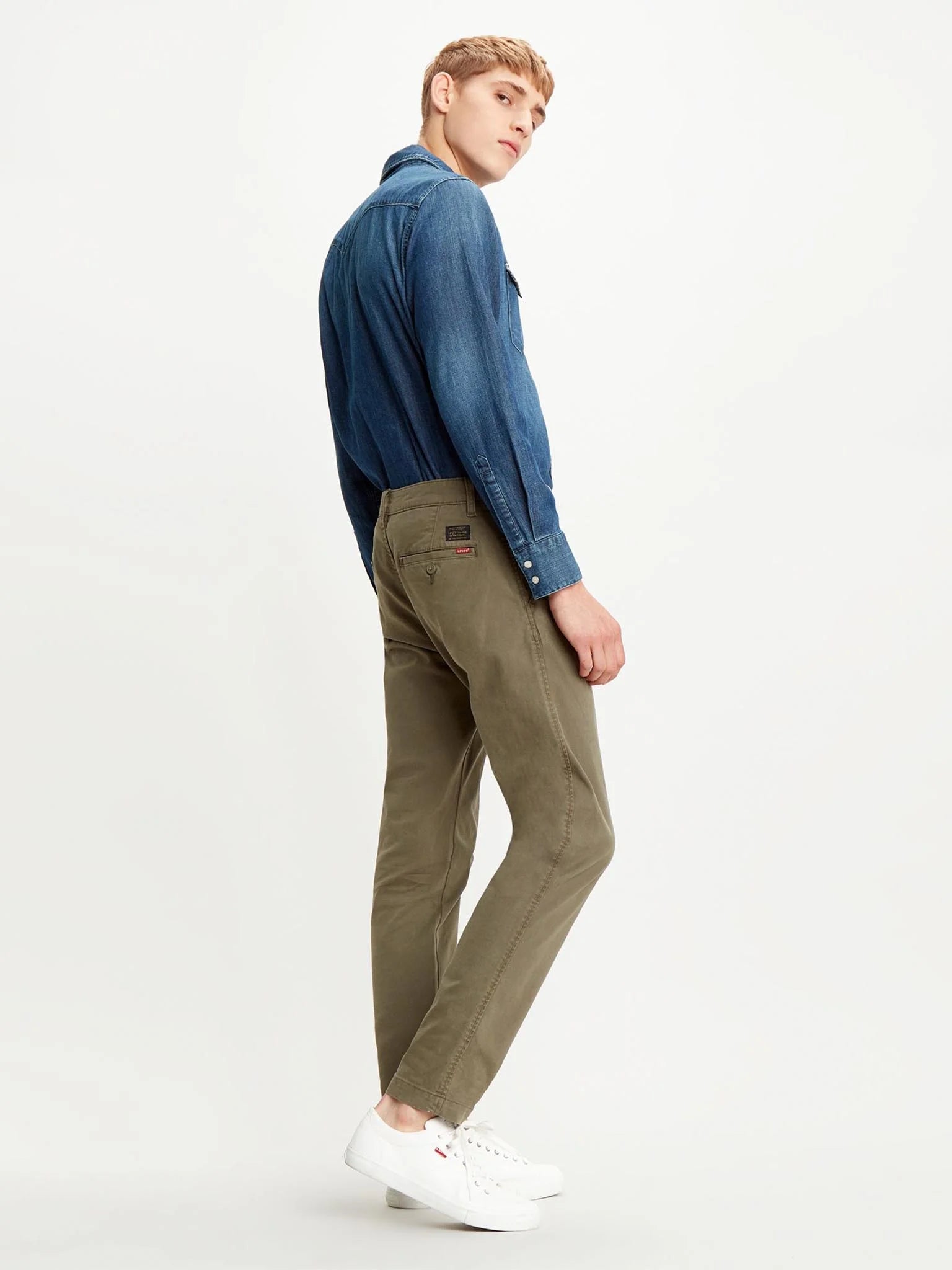 Παντελόνι chino XX Chino 17196-0001 Πράσινο Straight Fit