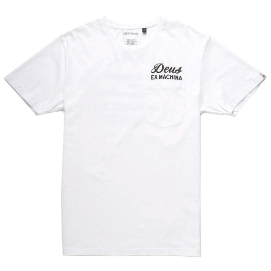 DEUS EX MACHINA VENICE ADDRESS POCKET TEE WHITE