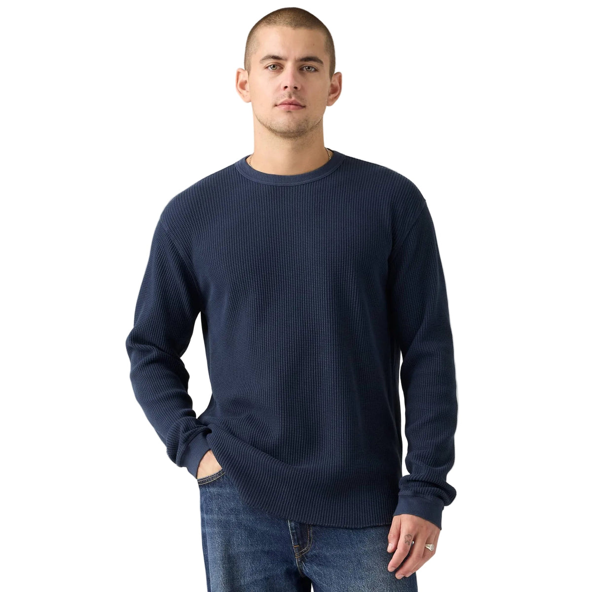 RT LS RLX THERMAL TEE BLUES - RT LS RLX THERMAL TEE GARMENT DYE NIGHTFALL NAVY